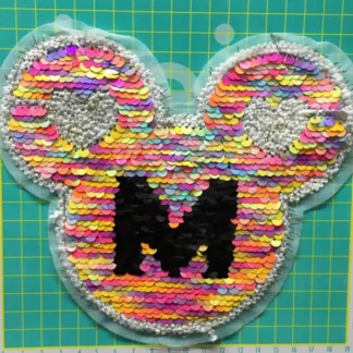 PARCHES BORDADOS Y ESTAMBRE CABEZA MINNIE M ADENTRO AP-MMA 19cmX17cm ADENTRO