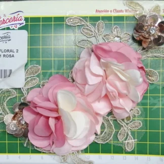 APLICACIONES EN PAR DECORADOS AP001RS ROSA