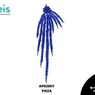 APLICACIONES EN PAR COLOR POLIESTER BRILLOSO DECORADO MEDUSA AP020RY 24cmX58cm REY