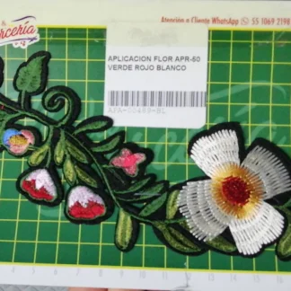 APLICACION FLOR APR-50 VERDE ROJO BLANCO