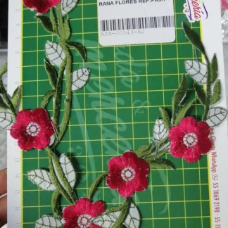 PARCHES BORDADOS Y ESTAMBRE GUIA DE FLORES APA-00724-RJ ROJO