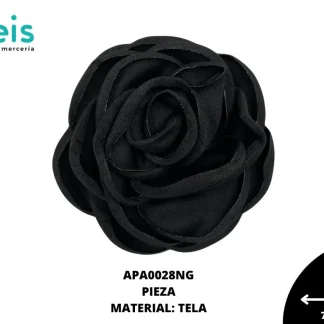 APLICACION FLOR 7cm 50 PZ/PQT NEGRO
