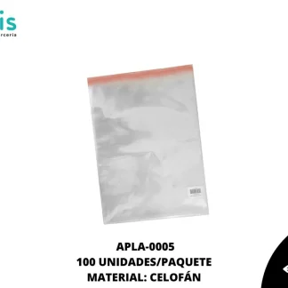 ACCESORIOS PLASTICO BOLSA CELOFAN APLA-0005 20cmX30cm 100 PZ/PQT