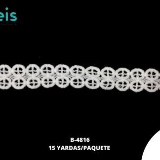 GUIPIUR SEDA DE LECHE PLANO B-4816 BLANCO 1.8 CM 15 YARDAS/PAQUETE