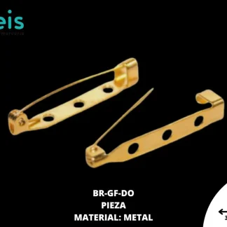 ACCESORIOS AYM BROCHE PARA GAFETE BR-GF-DO 32mmX35mm DORADO