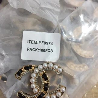 ACCESORIOS METAL BROCHE BROCHANNEL 100 PZ/PQT DORADO