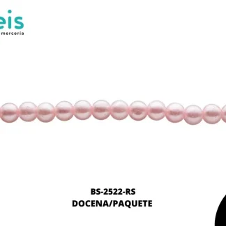 PERLAS COSTURA BS-2522-RS 8mm 12 PZ/PQT ROSA