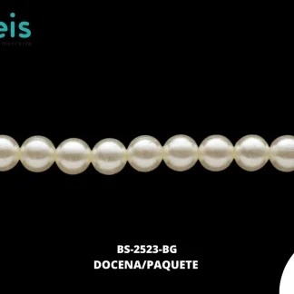 PERLAS COSTURA BS-2523-BG 10mm 12 PZ/PQT BEIGE