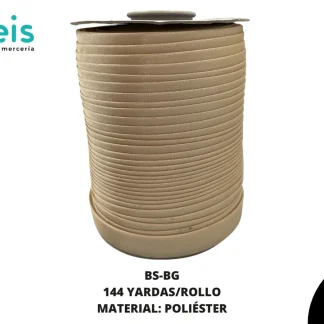 BIES SATINADO 144 YARDAS / 15 MM BEIGE