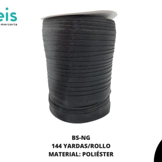 BIES SATINADO 144 YARDAS / 15 MM NEGRO