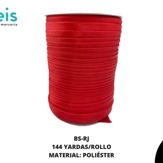 BIES SATINADO 144 YARDAS / 15 MM ROJO
