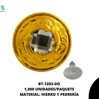 BOTON JEANS HIERRO BT-1203-DO 26L (16mm) 1,000 PZ/PQT DORADO