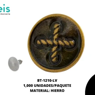 BOTON METALICO HIERRO REF: 1017-21 LATON VIEJO 1000 U/PQT