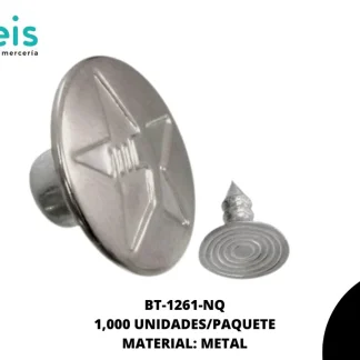 BOTON METALICO ESTRELLA REF: C-51 NIQUEL 1000 U/PQT