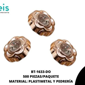 BOTON PATA PIEDRA FINA UV DORADO