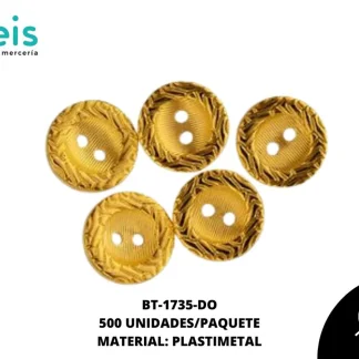 BOTON DOS HUECOS 24 LINEAS 500 U/PAQUETE