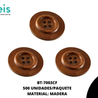 BOTON MADERA 30mm REF:X-6 (3.0) CAFE 500PZ
