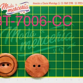BOTON MADERA 2H X-9 (3.0) CC 500PIEZA