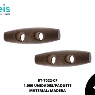 BTN MADERA TARUGO REF: 3 cm CAFÉ 1000 u/pqt