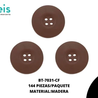 BOTON MADERA LLANTA 2CM CAFE 144U