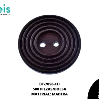 BOTON MADERA 2H CHOCOLATE 3CM