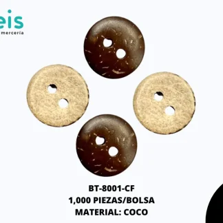 BOTON COCO 20L (12.5mm) 1,000 PZ/PQT