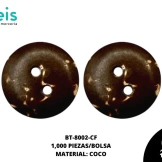 BOTON COCO 24L (15mm) 1,000 PZ/PQT