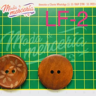 BOTON MADERA LASSER 3.5CM CON 200PIEZA