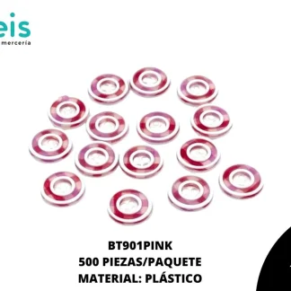 BOTON PLASTICO CAMISERO BT901PINK 20L (12.5mm) 500 PZ/PQT ROSA/ROJO