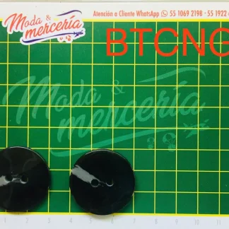 BOTON CAREY 2H NEGRO C/200PIEZA