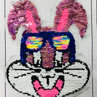 PARCHES LENTEJUELA REVERSIBLE BUGS BUNNY CON LENTES BUGRS 19cmX25cm