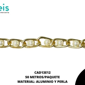 CADENA CON PERLA 6MM 13E12 50M/BOLSA