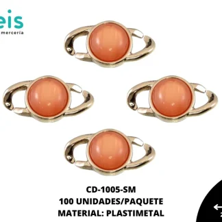 ESLABON PLAST OJO DE GATO RED 28mm REF: 1364-120 SALMON 100 u/pqt