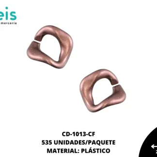 ESLABON PLASTICO ROMBO 22MM REF: A367 CAFÉ 535 U/PAQUETE (0.5 KILOGRAMOS)