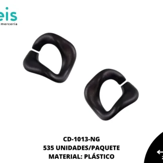 ESLABON PLASTICO ROMBO 22MM REF: A367 NEGRO 535 U/PAQUETE (0.5 KILOGRAMOS)