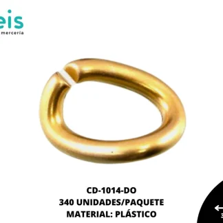 ESLABON PLASTICO OVALADOADO 30MM REF: A311 DORADO 340 U/PAQUETE (0.5 KILOGRAMOS)