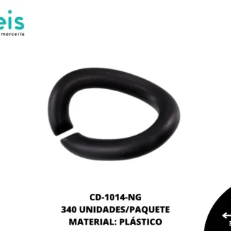 ESLABON PLASTICO OVALADOADO 30MM REF: A311 NEGRO 340 U/PAQUETE (0.5 KILOGRAMOS)
