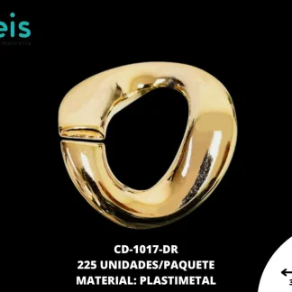 ESLABON PLASTICO 32X30MM REF: A390 DORADO ROSADO 225 U/PAQUETE (0.5 KILOGRAMOS)