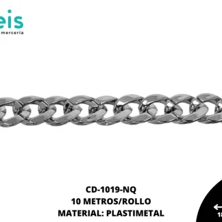 CADENA PLASTICA OVALADA 19X13MM REF: A395 NIQUEL 10 METROS/PAQUETE