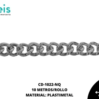 CADENA PLASTICA OVALADA 19X15MM REF: 8040 NIQUEL 10 METROS/PAQUETE