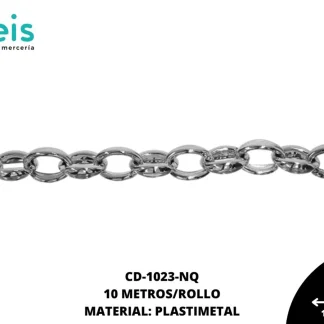 CADENA PLASTICA OVALADA 16X11MM REF: F463 NIQUEL 10 METROS/PAQUETE