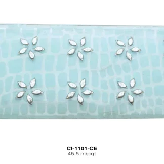 CINTA PLAST FLOR 3.8cm REF 908 CIELO 45.5 mts/pqt