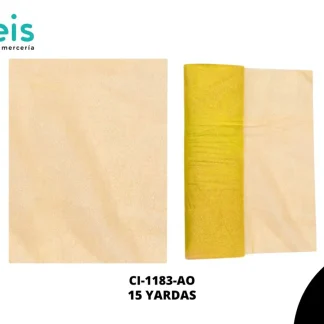CINTA MALLA TULL ESCARCHADA AMARILLO 15YRD