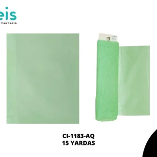 CINTA MALLA TULL ESCARCHADA AQUA 15YRD