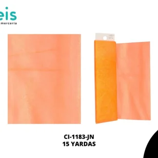 CINTA MALLA TULL ESCARCHADA NARANJA NEON 15YRD