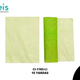 CINTA MALLA ESCARCHADA LIMON 15YRD