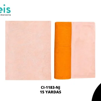 CINTA MALLA TULL ESCARCHADA NARANJA 15YRD