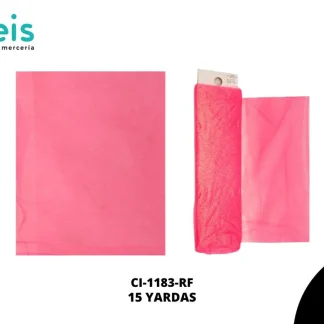 CINTA MALLA TULL ESCARCHADA ROSA FUERTE 15YRD