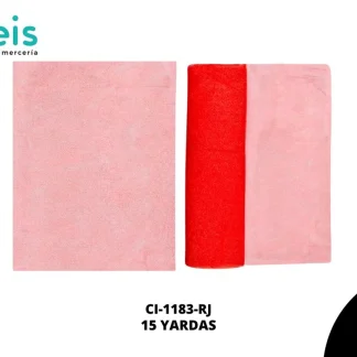 CINTA MALLA TULL ESCARCHADA ROJO