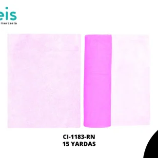 CINTA MALLA TULL ESCARCHADA ROSA NEON 15YRD